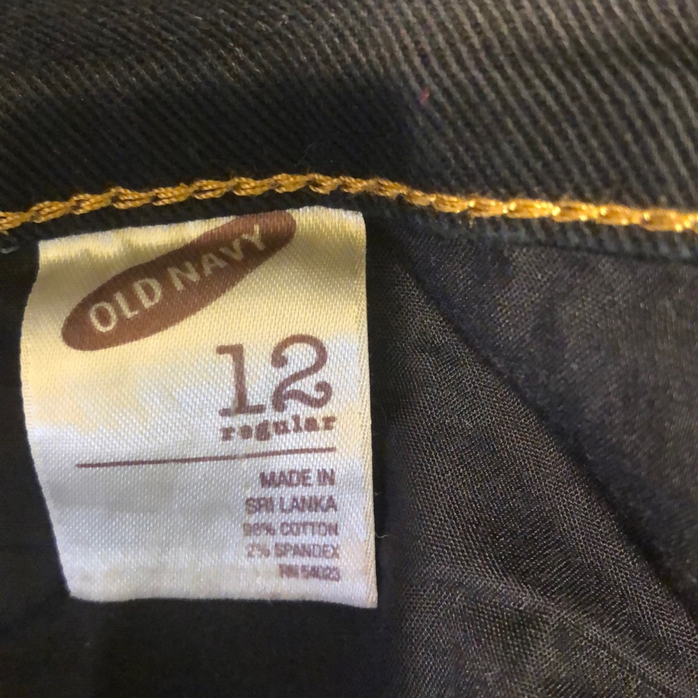 Old Navy The Flirt Black Straight Leg Jean Size 12 - Picture 4 of 5